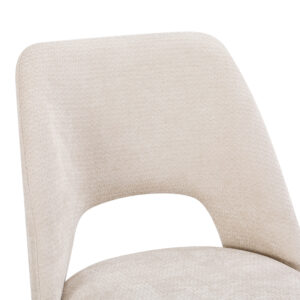 428 000017 3 Chair Nelda Argos The Classic cream velvet fabric with metal cream color leg 44x58x82cm