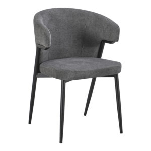 Armchair Ezande Argos The Classic anthracite fabric with black metal leg 48x55x81.5cm