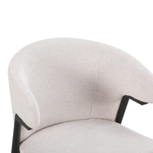 428 000019 1 Armchair Ezande Argos The Classic beige fabric with black metal leg 48x55x81.5cm