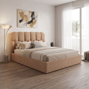 Double bed Sectra Argos The Classic terracotta boucle fabric 160x200cm