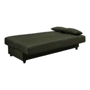 438 000004 2 Three seater sofabed Romina Argos The Classic with storege space olive green fabric 180x75x85cm