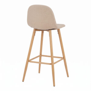 499 000037 1 Bar stool Bella Argos The Classic beige fabric with natural color metal leg 41.5x49x108cm