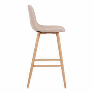 499 000037 2 Bar stool Bella Argos The Classic beige fabric with natural color metal leg 41.5x49x108cm