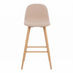 499 000037 3 Bar stool Bella Argos The Classic beige fabric with natural color metal leg 41.5x49x108cm