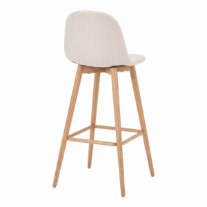 499 000038 1 Bar stool Bella Argos The Classic cream fabric with natural color metal leg 41.5x49x108cm
