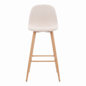 499 000038 3 Bar stool Bella Argos The Classic cream fabric with natural color metal leg 41.5x49x108cm