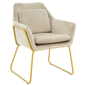 Armchair Mira Argos The Classic grey beige-golden 65x69x86cm