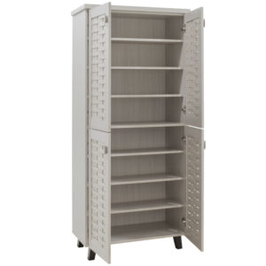 Shoe cabinet MANTAM Argos The Classic 24 pairs white-grey 78x40x170.5cm