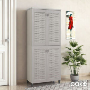 Shoe cabinet MANTAM Argos The Classic 24 pairs white-grey 78x40x170.5cm