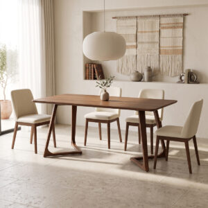 072 000187 1 Dining table Pendra Argos The Classic walnut mdf with solid wood legs 150x80x75cm