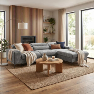Left corner sofa Porema Argos The Classic grey fabric 270x184x93cm