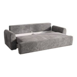 Three seater sofabed Storida Argos The Classic with storage space grey fabric 255x94x92cm