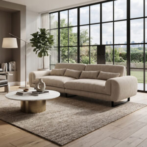 Four seater sofabed Dorana Argos The Classic beige fabric 286x89x83cm