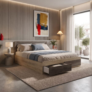 Double bed Olympus Argos The Classic with drawer in castillo toro 160x200cm