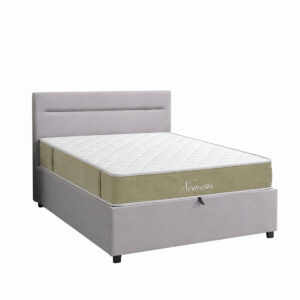 Bed with mattress and storage space Molito-Nemesis Argos The Classic velvet grey 120x200cm