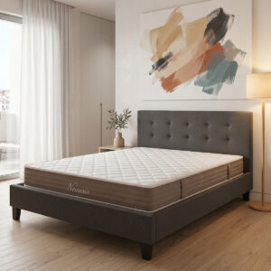 Bed with mattress Mago-Nemesis Argos The Classic fabric anthracite 150x200cm