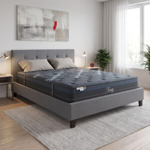 Bed with mattress Mago-Resty Argos The Classic fabric charcoal gray 160x200cm