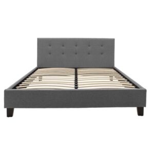 Bed with mattress Mago-Nemesis Argos The Classic fabric charcoal gray 160x200cm