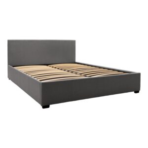 Bed with mattress and storage space Norse-Resty Argos The Classic fabric charcoal gray 160x200cm