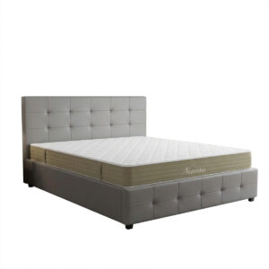 Bed with mattress and storage space Roi-Nemesis Argos The Classic PU grey 160x200cm