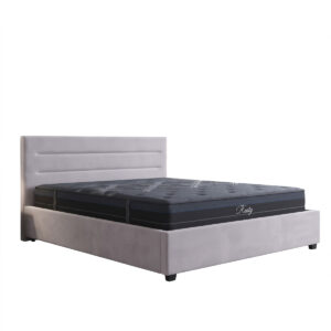 Bed with mattress and storage space Molito-Resty Argos The Classic velvet grey 160x200cm