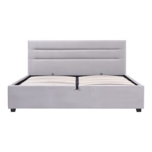 Bed with mattress and storage space Molito-Nemesis Argos The Classic velvet grey 160x200cm
