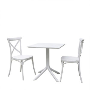Dining set Groovy Crossie Argos The Classic set 3pcs white PP 60x60x76cm
