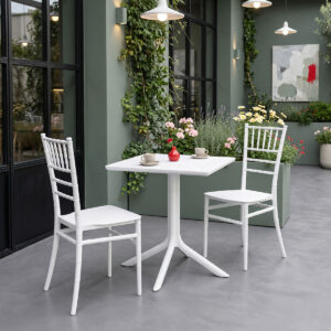 Dining set Groovy Tifany I Argos The Classic set 3pcs white PP 60x60x76cm
