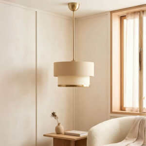 Ceiling light Lembar Argos The Classic LED E27 beige with gold D30x20cm