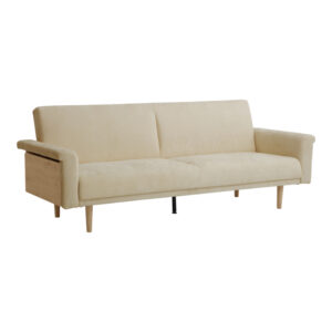 Sofa bed Flexo Argos The Classic beige fabric with natural shade 220x84.5x82cm