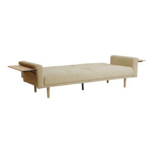 Sofa bed Flexo Argos The Classic beige fabric with natural shade 220x84.5x82cm