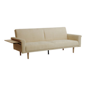 Sofa bed Flexo Argos The Classic beige fabric with natural shade 220x84.5x82cm