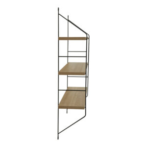 Wall shelf Vender Argos The Classic in natural shade with black metal 60x15x70cm