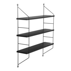 Wall shelf Vender Argos The Classic anthracite with black metal 60x15x70cm