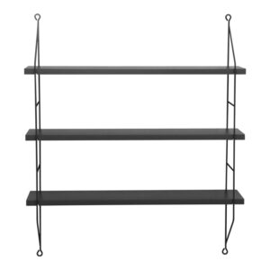 Wall shelf Vender Argos The Classic anthracite with black metal 60x15x70cm