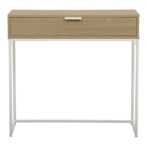 Console Joumpa Argos The Classic with drawer in natural shade with white metal 80x28x76.5cm