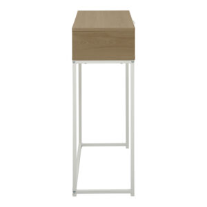 Console Joumpa Argos The Classic with drawer in natural shade with white metal 80x28x76.5cm