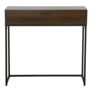 Console Joumpa Argos The Classic with drawer in walnut color with black metal 80x28x76.5cm