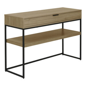 Console Orlen Argos The Classic in natural shade with black metal 110x35x75cm