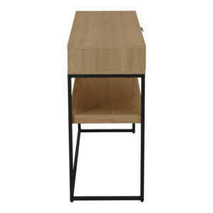 Console Orlen Argos The Classic in natural shade with black metal 110x35x75cm