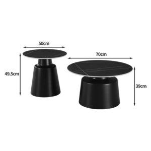 278 000104 3 Sculpt coffee tables Argos The Classic set of 2 cappuccino metal-sintered stone white marble