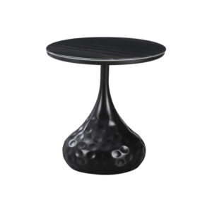 278 000106 1 Gala Argos The Classic side table black metal - black marble D50x47cm