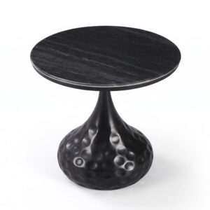278 000106 2 Gala Argos The Classic side table black metal - black marble D50x47cm
