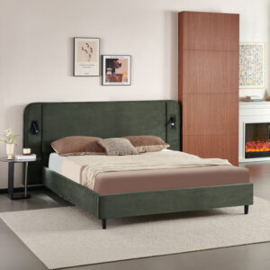 Double bed Fomo Argos The Classic cypress green fabric 160x200cm
