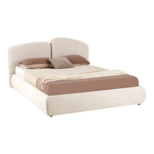 279 000037 2 Double bed Cardia Argos The Classic with storage space beige grey fabric 160x200cm