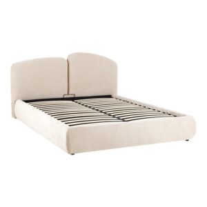279 000037 3 Double bed Cardia Argos The Classic with storage space beige grey fabric 160x200cm