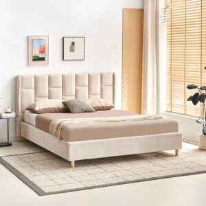 Double bed Sensa Argos The Classic grey beige fabric 160x200cm