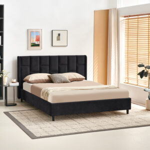 Double bed Sensa Argos The Classic black fabric 160x200cm