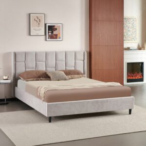 Double bed Sensa Argos The Classic light grey fabric 160x200cm