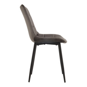 327 000077 2 Chair Berne Argos The Classic dark grey velvet with black metal leg 53x57x87cm